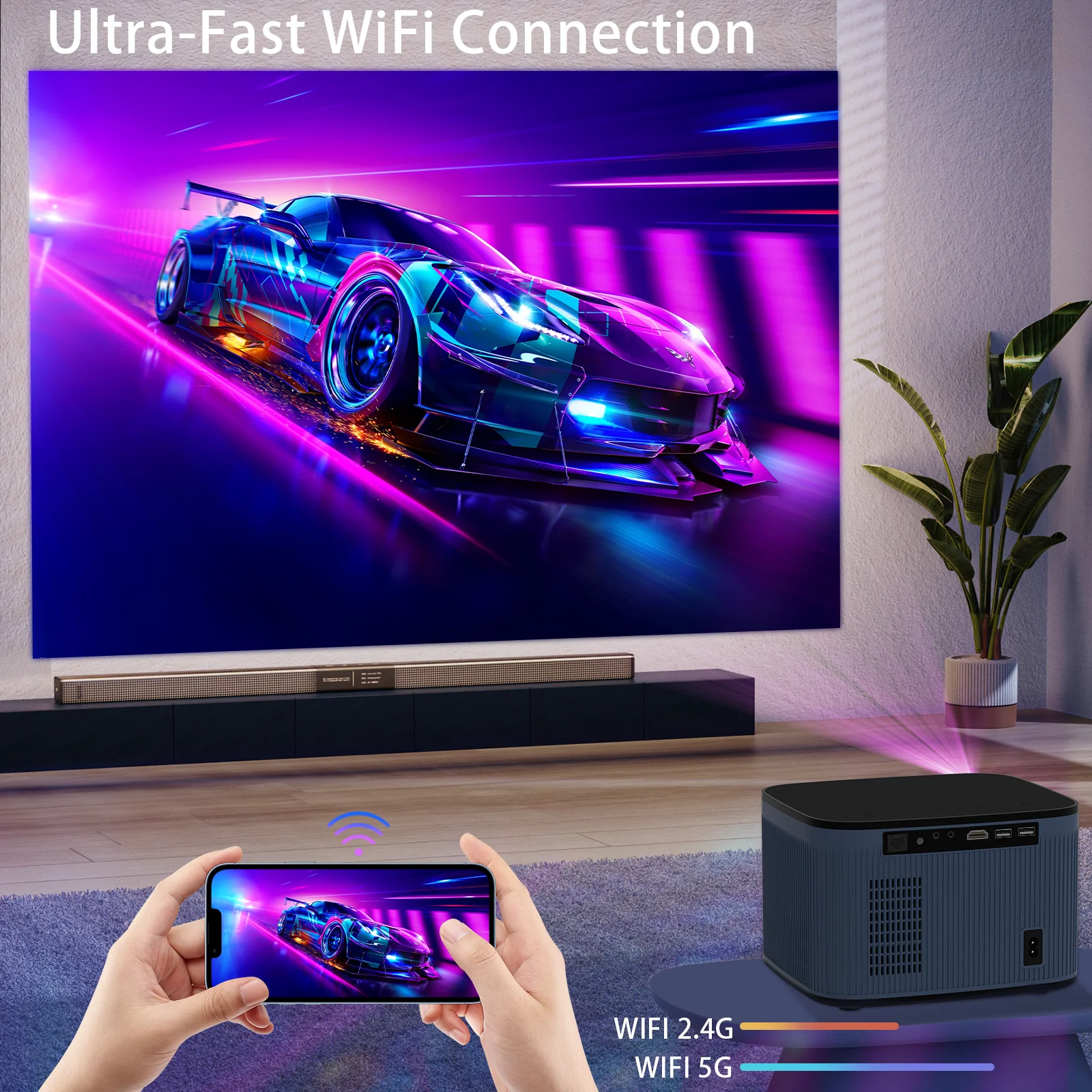 H9 Bluetooth Projector for Home or Outdoor Cinema & Gaming - Image 4